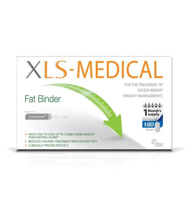 XLS-Medical Fat Binder Weight Loss Aid Tablets 1-Month Supply 180 Tablets