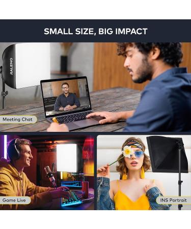 RALENO 16'' x 16'' Softbox Lighting Kit with 50W LED Bulb - Studio Quality Continuous Lighting System for Video Recording & Photography - Buy Online on GoSupps.com