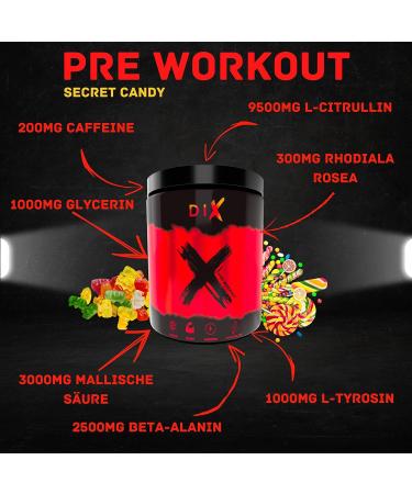 Pre-Workout Pro - Energy Pump & Focus Formula with L-Citrulline Beta-Alanine L-Tyrosine & Rhodiola Rosea | Electrolyte Boost | Secret Candy Flavor - Buy Online on GoSupps.com
