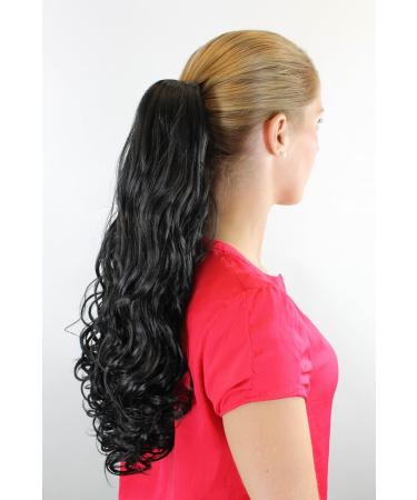 WIG ME UP JL-4012-1B Curly Braid Ponytail Hairpiece with Butterfly Clip - Black 50cm International Shipping - Buy Online on GoSupps.com