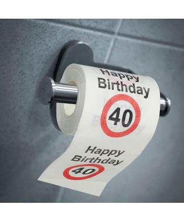 4er Set Happy Birthday Toilet Paper | 40th Birthday 2-Layer 180G/sqm | Fun Party Supplies | International Shipping - Buy Online on GoSupps.com