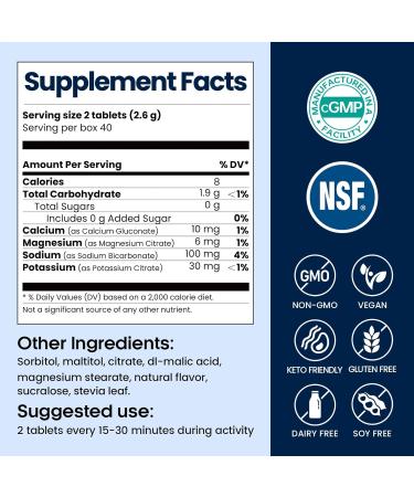 Venture Pal Chewable Electrolyte Tablets - Sugar-Free Rapid Hydration for Sports Running & Hiking | Keto & Vegan Friendly | 80 Count Variety Pack - Buy Online on GoSupps.com