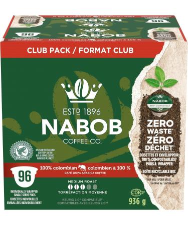 Nabob 100% Columbian Coffee Pods Club Pack (Pack of 96 Pods) 100 % Colombian 1 count (Pack of 96) - Buy Online on GoSupps.com