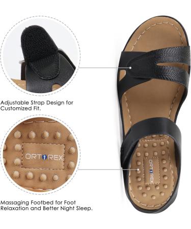 Ortho+rest Women s Arch Support Walking Sandals - Comfortable Orthotic Sandals in Black Size 9.5 | International Shipping Available - Buy Online on GoSupps.com