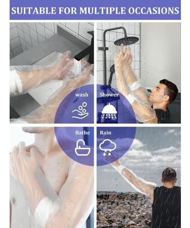 50 Pcs Waterproof Arm Cast Cover - Adult Long Arm Sleeve Protector for Shower, Broken Wound Arm Wrists Elbow - Full Size - Buy Online on GoSupps.com