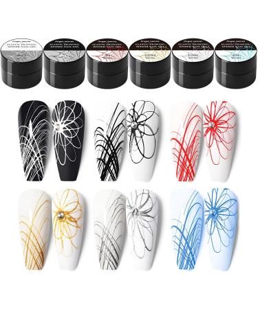  Huyeruie Nail paint gel spider gel for nails | Multipurpose nail polish gel nail polish elastic gel nail polish liner liner for natural nails thin nails - Buy Online on GoSupps.com