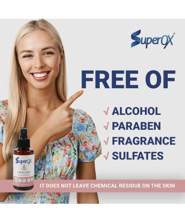 Superox Eyelid & Eyelash Cleanser - Hypochlorous Acid Spray for Styes Irritation & Blepharitis Relief - 50 ml International Shipping - Buy Online on GoSupps.com