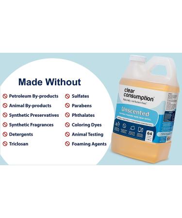 Organic Unscented Foaming Hand Soap Refill - 64 oz Plant-Based Formula from Natural Ingredients - Buy Online on GoSupps.com