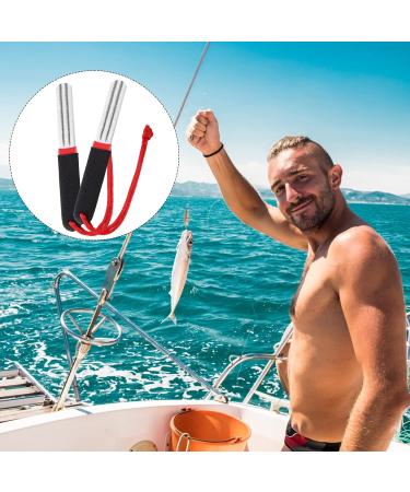 Prasacco 2-Piece Fish Hook Sharpener - Portable Double-Sided Grinding Tool for Outdoor Fishing (Red) - Buy Online on GoSupps.com