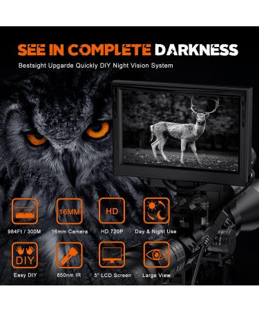 Bestsight DIY Digital Night Vision Scope for Rifle Hunting - Camera with 5 Portable Display Screen - Buy Online on GoSupps.com