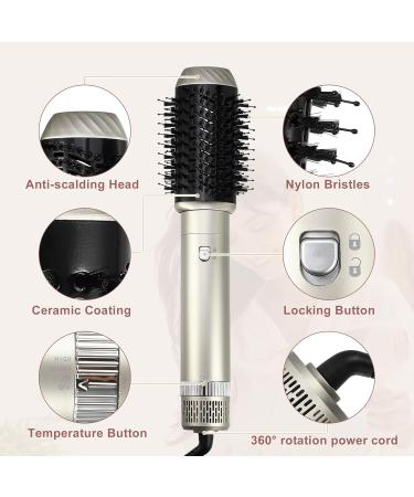 Buy VOCOSTE 5 in 1 Hot Air Brush - Hair Dryer Styler and Volumizer in Champagne | International Shipping Available - Buy Online on GoSupps.com