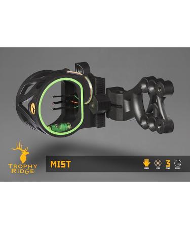 Trophy Ridge Mist Sight - Green Hood Accent, Reversible Mount Design - For Left and Right-hand Bows - Black - Buy Online on GoSupps.com