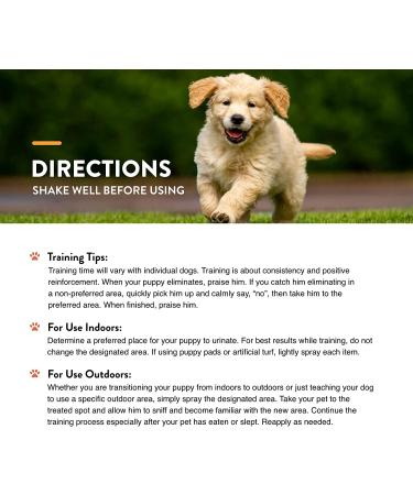 NaturVet Potty Here Training Aid Spray - 8 oz - Indoor & Outdoor Use - Train Puppies & Dogs Where to Potty - Buy Online on GoSupps.com