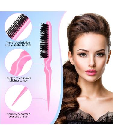 8PCS Hair Brush Comb Set - Pink Hair Brushes for Women, Kids, and Babies - Buy Online on GoSupps.com