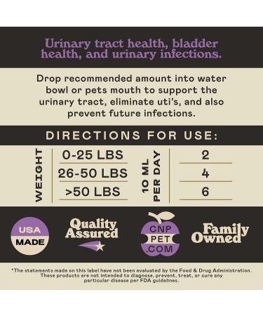 Complete Natural Products Organic Urinary Tract Concentrate for Pets - 4oz | Pure Organic Formula for Healthy Urinary Health - Buy Online on GoSupps.com
