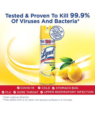 Lysol Disinfectant Spray 19oz, Lemon Breeze - Pack of 2 - Buy Online on GoSupps.com