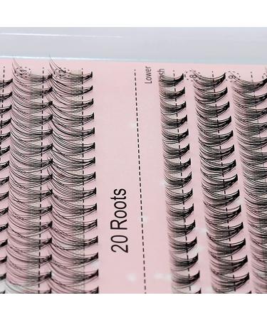 Losha 10D/20D Mixed Wispy Individual Cluster Eyelashes Extension - C Curl, 0.1/0.07mm, 8-12mm - Buy Online on GoSupps.com