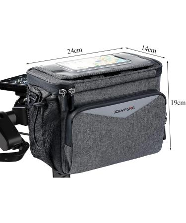 Joly Fang 5.2L Waterproof Handlebar Pocket Bike Bag with Cell Phone Holder & Adapter - Perfect for Bicycles & E-Bikes - Buy Online on GoSupps.com