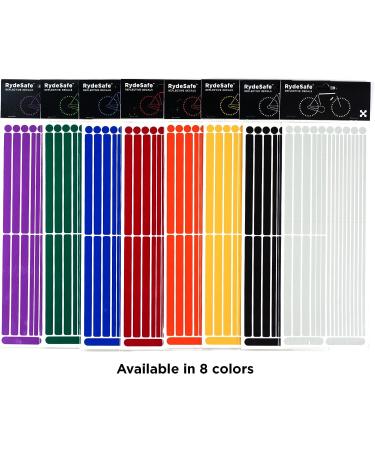 RydeSafe Reflective Decals Multi Stripes Kit Jumbo Black - High Visibility Safety for Cyclists - Buy Online on GoSupps.com
