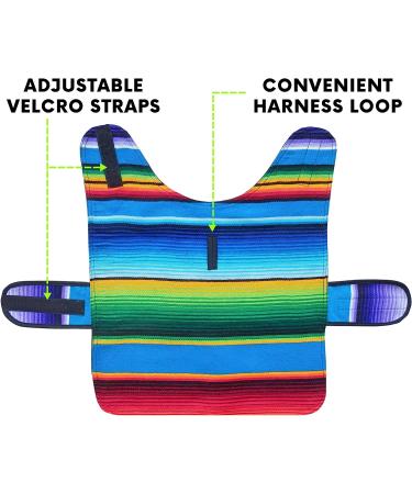 Handmade Blue Small Dog Poncho from Authentic Mexican Blanket by Baja Ponchos - Buy Online on GoSupps.com