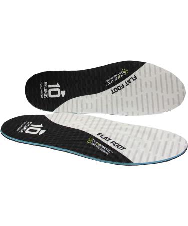 10 Seconds Flat Foot Unisex Shoe - White/Black - Size M11/W12.5 - Buy Online on GoSupps.com