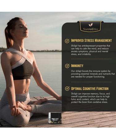 NutroElite Pure Gold-Grade Sundried Himalayan Shilajit Resin - 100% Natural Authentic & Organic - Energy Vitality & Wellness Supplement - Lab Tested for Safety - Buy Online on GoSupps.com