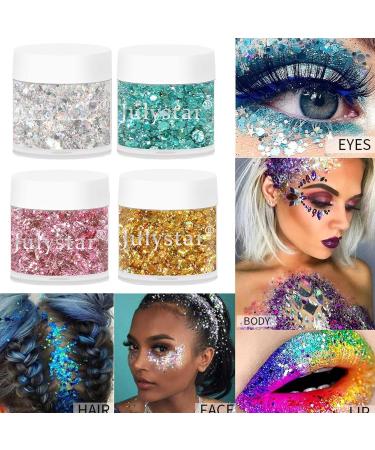  Vigcebit Glitter Body Gel | Christmas Makeup Face Body Eyes Lips Hair Nails Cosmetics - Perfect for Christmas Slime Resin Crafts Cosmetics - Buy Online on GoSupps.com