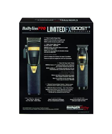 BaBylissPRO Barberology Metal Boost+ Collection Black Clipper and Trimmer Set - Buy Online on GoSupps.com