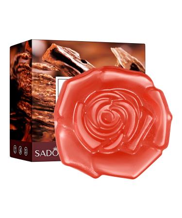 Shower soap series sea salt lavender coffee bamboo charcoal rose ginger sandalwood plant essential oil soap hand soap body cleaning hand soap (3.52 ounces) 100g (Sandalwood)