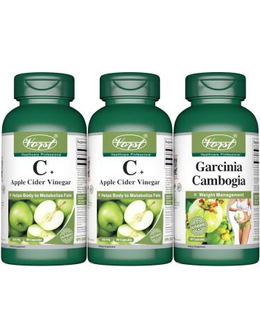 VORST Apple Cider Vinegar x 2 Bottles and Garcinia Cambogia x 1 Bottle
