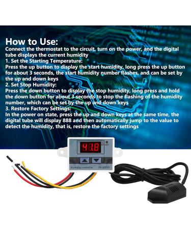 Digital Moisture Controller Module - LED Hygrometer Sensor Switch for Winter Gardens & Storage Rooms | Accurate Durable Moisture Control - Buy Online on GoSupps.com