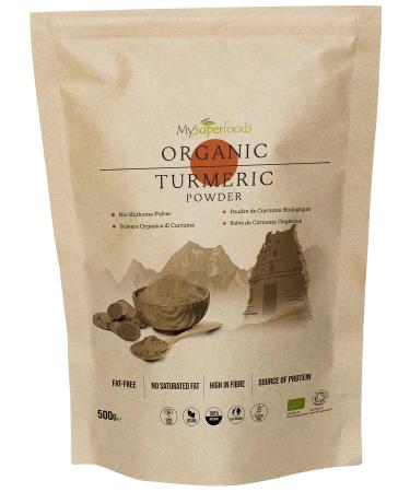 Turmeric Powder | Organic | 500g | Natural Source of Curcumin | MySuperfoods Regular 500 g (Pack of 1)