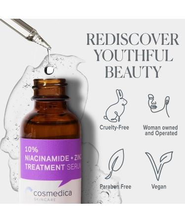 Buy Cosmedica Skincare Niacinamide + Zinc Serum with Hyaluronic Acid 1 oz | International Shipping Available - Buy Online on GoSupps.com