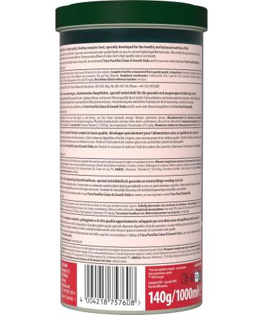 Tetra Pond Koi Sticks - Premium Koi Food for Colorful Fish & Clear Water | 1L Can (140g) - Buy Online Internationally - Buy Online on GoSupps.com