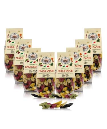 Farfalle Ai 5 Flavours Coloured Paste 8 Packs of 250 g