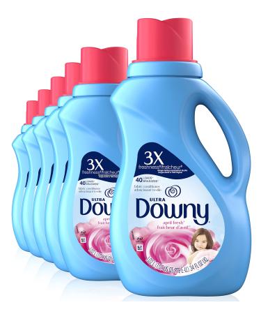 Downy Ultra April Fresh Liquid Fabric Softener 40 Loads 34 Fl Oz (Pack of 6), Packaging May Vary - Buy Online on GoSupps.com