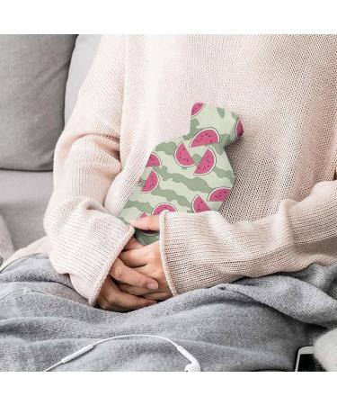 Watermelon Hot Water Bottle with Plush Cover - Hand Warmer for Adults & Kids | 26.5x15.3cm | International Shipping - Buy Online on GoSupps.com