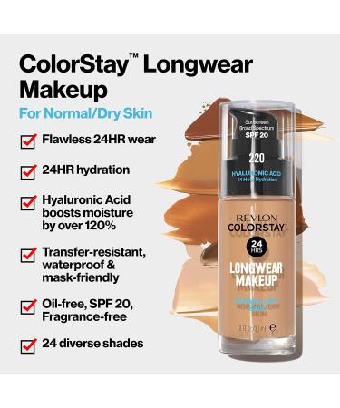 Revlon ColorStay Foundation for Normal/Dry Skin - 30 ml Ivory | Long-lasting Formula - Buy Online on GoSupps.com