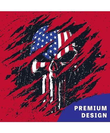 Play Platoon Tournament Series Cornhole Bags - Pro Style Dual Sided Bags - Red/Blue American Skull Design - USA - Buy Online on GoSupps.com