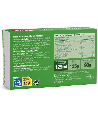 Dani - Mackerel Fillets in Spanish Sauce 12 x 125 gr - Buy Online on GoSupps.com