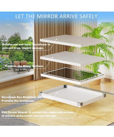Gvnkvn 18 x 22 Vanity Mirror with Lights | LED Makeup Mirror, Dimmable & Smart Touch, 3 Colors, Lighted Black Mirror - 18W x 22L - Buy Online on GoSupps.com