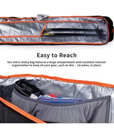 Unigear Ski Bag 360 Fully Padded Protection | Water-Resistant & Durable up to 192cm | Black - Buy Online on GoSupps.com