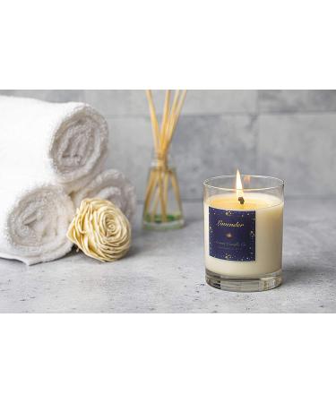 Aromatherapy Lavender Essential Oil Candle | 100% Soy Wax | 13.5 OZ Glass | Hand Poured in USA - Buy Online on GoSupps.com