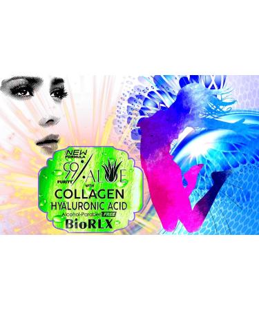 BioRLX by Cr 99% Purity Aloe Vera Gel with Collagen and Hyaluronic Acid for Face Body and Hair & Soothing (1 pc 250ml) 1 pc 250 ml (Pack of 1) - Buy Online on GoSupps.com