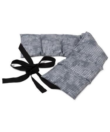 Organic spelt pillow 7-chamber with band. Heat cushion grain pillow (65x15cm used-look grey-blue)