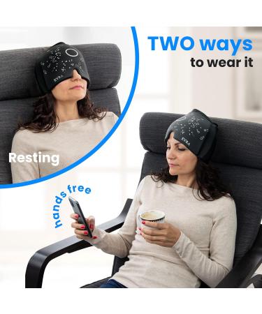 EYRA Migraine Relief Cap with Ice Pack - Instant Headache Relief Hat for Migraine Pain - Odorless, Safe & Convenient - Black - Buy Online on GoSupps.com