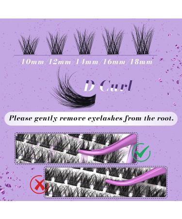 Shop B&Qaugen 3D Effect Lash Clusters - 144 PCS Fluffy Wispy Individual Eyelashes | Long Lasting Curl & Natural Look | International Shipping Available - Buy Online on GoSupps.com