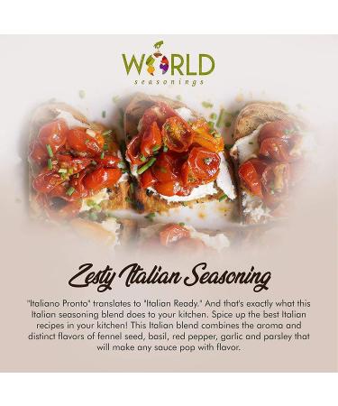 Italian Seasoning - Mediterranean Seasoning - Mediterranean Spice Blend - Italian Herb Blend - Italian Spices - Dried Italian Seasoning - Garlic Parsley Seasoning - World Seasonings - ITALIANO PRONTO 2.8 Ounce (Pack of 1) - Buy Online on GoSupps.com
