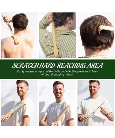 RENOOK Bamboo Back Scratcher - 3 Pack Long Handle for Adults, Women, Men & Kids - Durable & Thickened Wood Scratcher for Itch Relief - Buy Online on GoSupps.com