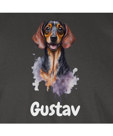 Personalized Dachshund T-Shirt for Dog Owners - Custom Name Gift | Shirtracer - Men's 3XL Dark Gray - Buy Online on GoSupps.com